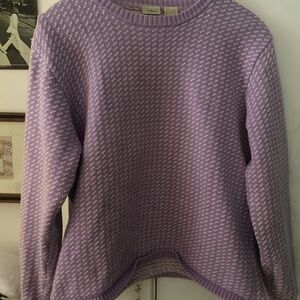 Vintage L.L. Bean Women's Purple Sweater